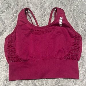 Gymshark maroon women’s sports bra size S